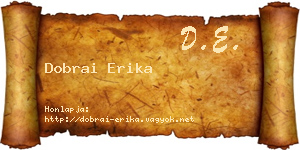 Dobrai Erika névjegykártya