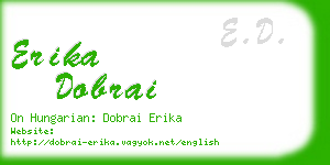 erika dobrai business card